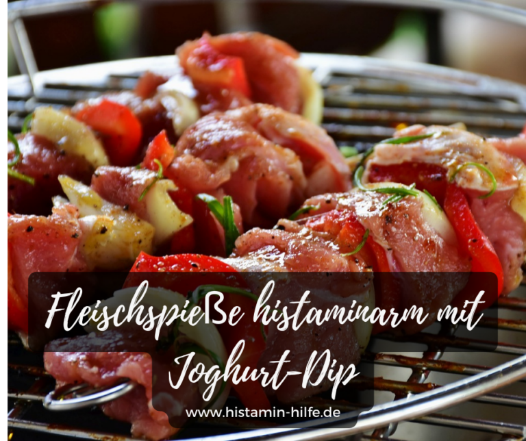 Histaminarme Fleischspieße zum grillen mit histaminarmen Joghurt-Dip ...
